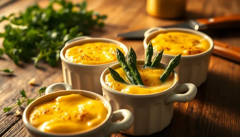 Asperges vertes en œufs cocotte : la recette crémeuse qui ravira vos convives