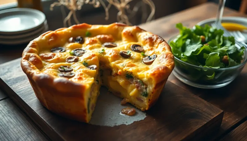 Clafoutis salé aux champignons : la recette réconfortante qui unit toute la famille
