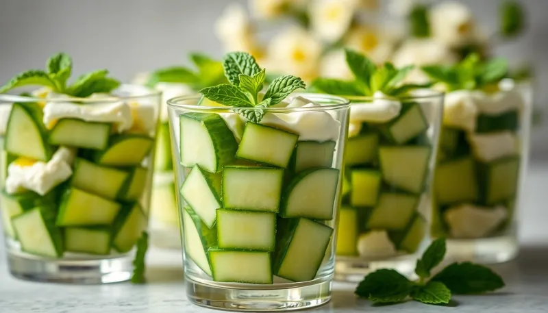 Verrines de concombre et fromage de chèvre : un apéritif printanier sans cuisson